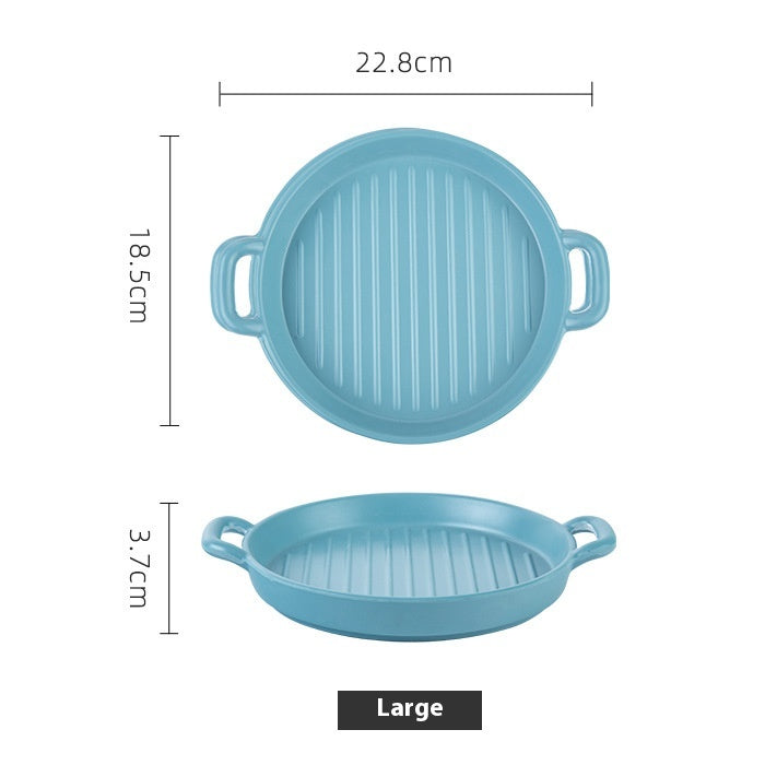 Barbecue créative Melamine Binaural Western Cuisine Assiette