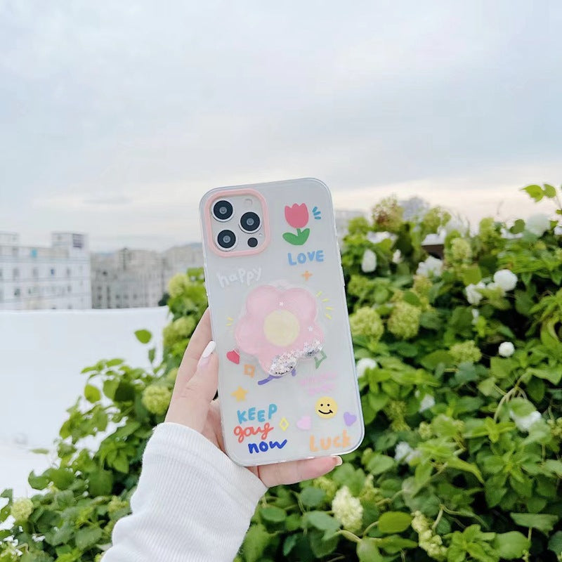 Étui simple de téléphone en silicone fleur