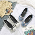 Femmes Sweet Preppy Ruffle Tiny Bow Ballet Flat Shoes Matching Daily