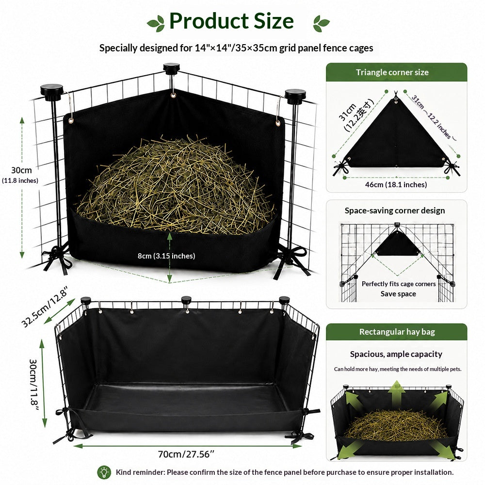Sac de rangement imperméable à grande capacité pour réduire les déchets de lapin