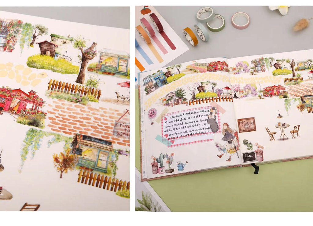 Ensemble de rubans encreurs 24 Solar Term Album Matériel décoratif Sticker Base An