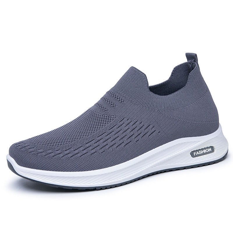 Ressort respirant Flyknit Slip-on hommes Running Sneakers