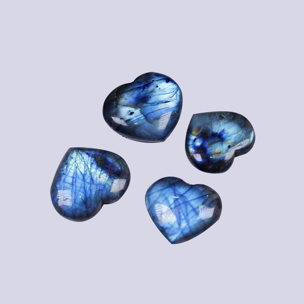 Poignée en cristal naturel Play Piece Pendentif Cœur Cœur Océan Cœur Bleu Lune
