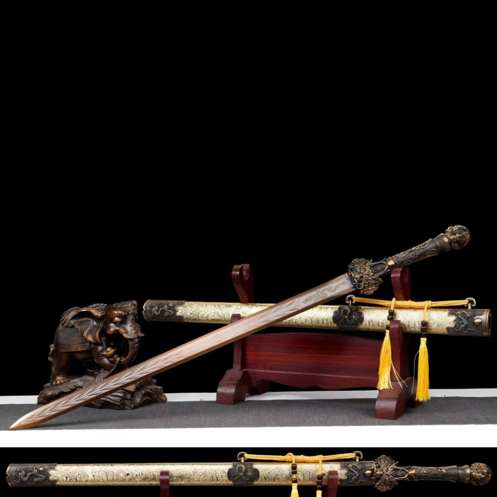 Long Style Integrated High Manganèse Steel Swords Tang Jian