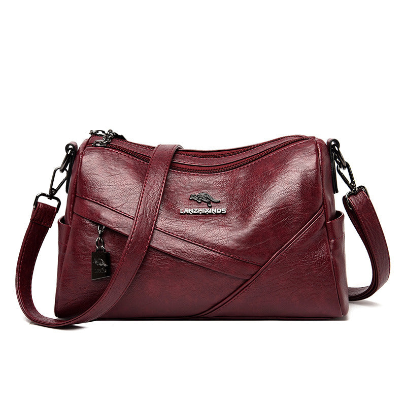 Épaule en cuir souple de mode Sac transversal de grande capacité