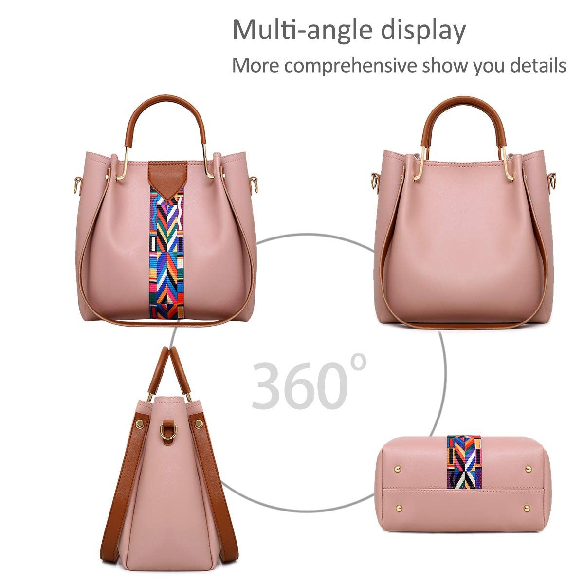Sacs à main pour femmes Sacs à épaules Sacs à main de 4 pcs Sacs à main pour dames Sacs pour le corps supérieur
