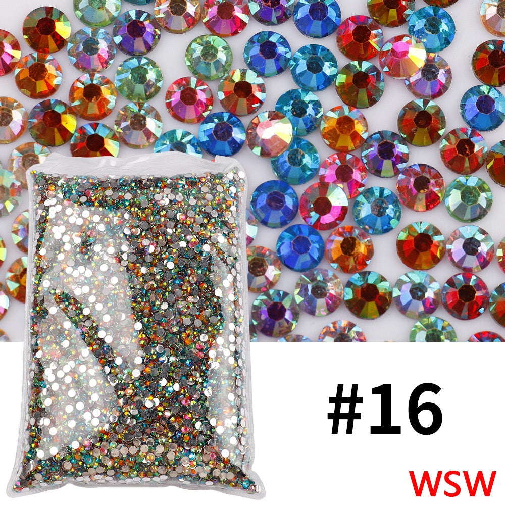 Resin Flat Magic Color Nail Strass-sticking Ornement fait à la main