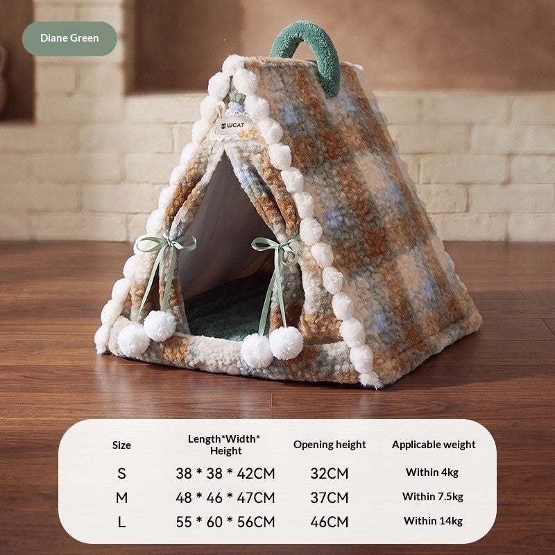Animaux de compagnie Portable Courbé Maison Nid Petit à moyenne taille chien lit et lit de chat