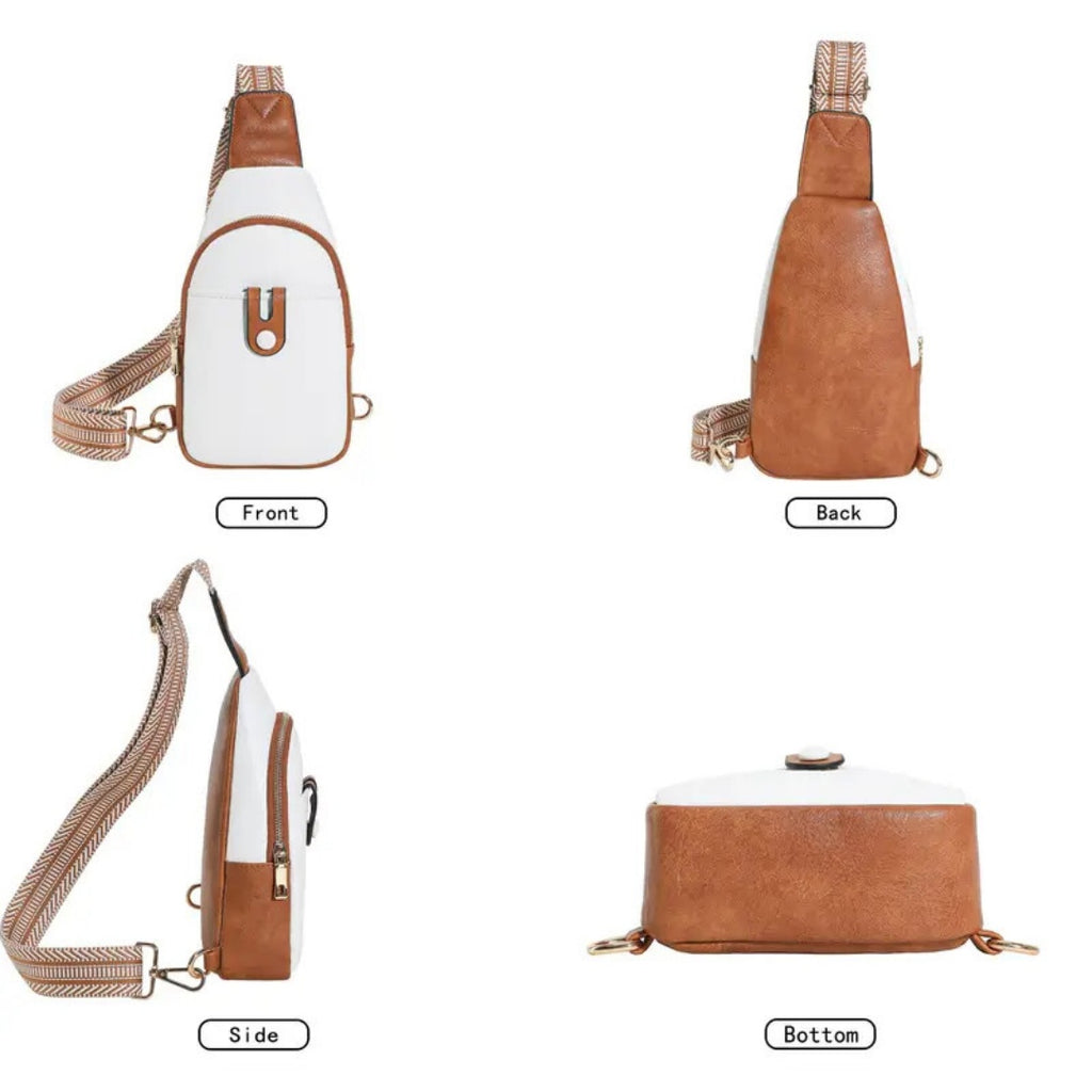 Uniquement prise de soi---Sling Sac pour femmes Crossbody Fanny Packs pour femmes cuir Sling poitrine