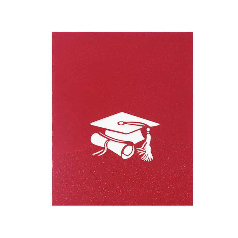Graduation 3D de la carte de voeux 3D créative