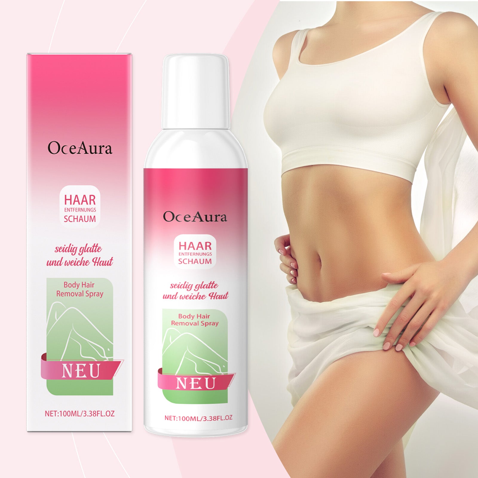 Spray d'enlèvement des cheveux du corps 1 00ml 1 boîte