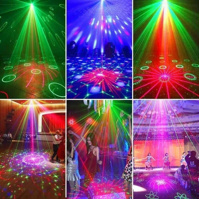 RGB Disco Lights Stage DJ Party Laser Light Projector Light Strobe Party Club UK