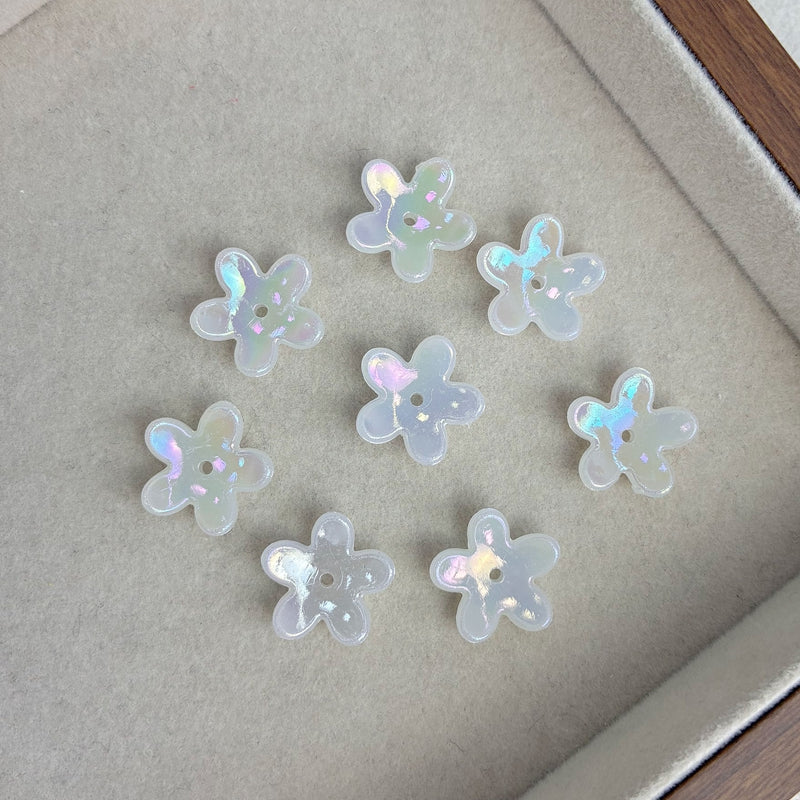 Perles de fleurs d'étoiles 5-Petal translucides