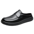 Chaussures casuales à point bas à bout large avec dessus de cowhide