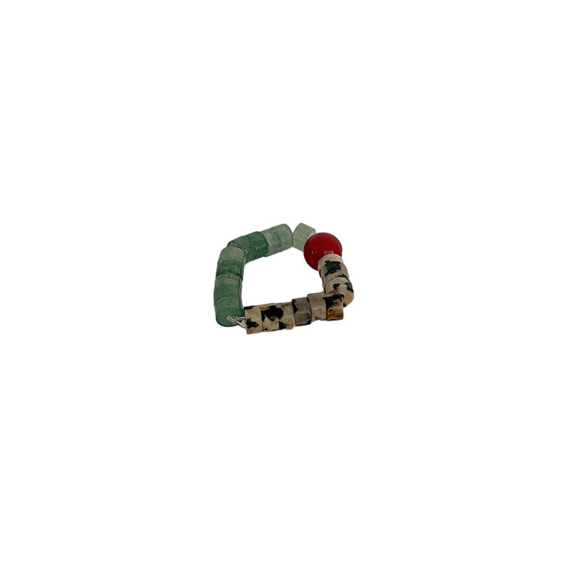 Maillard Pearl Bague Perlé Rope Élastique Femme Artistic Stacking Index Finger Ring High-E
