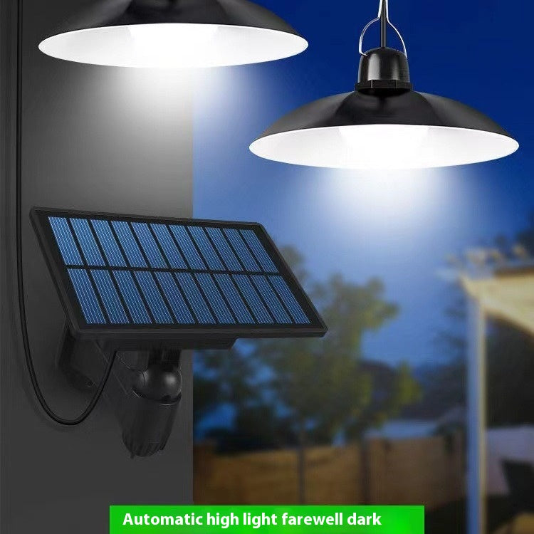 Split lumière solaire intérieur extérieur lampe de jardin Camping Tente Chandelier régulateur de lumière One Dra