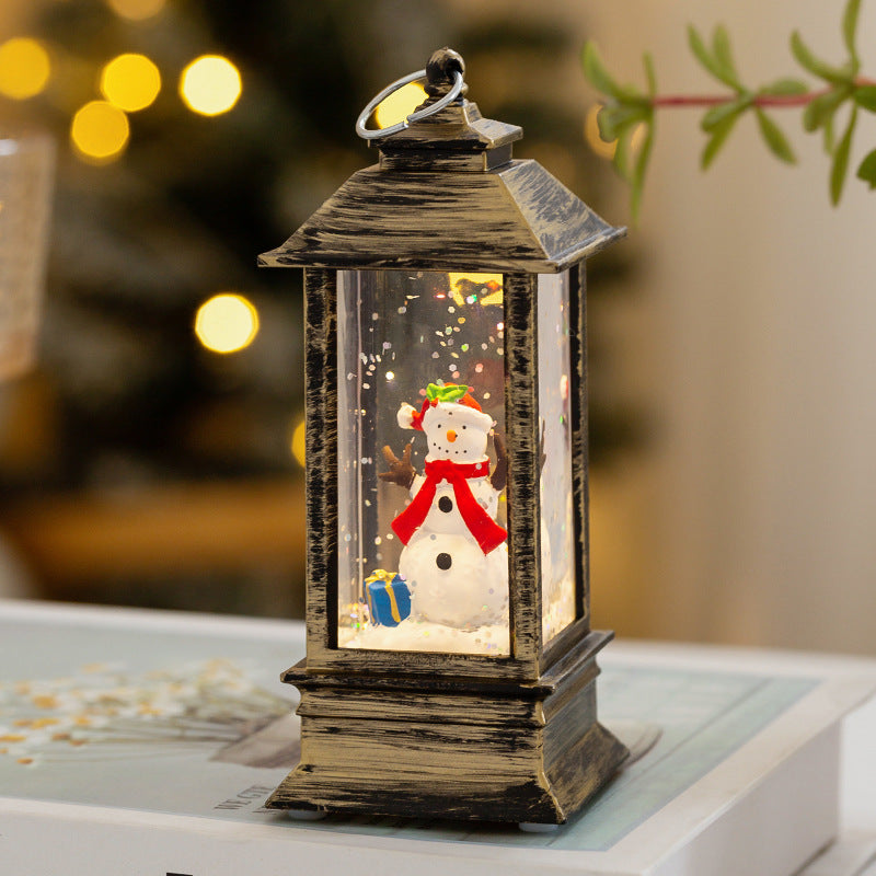 Décorations de Noël Atmosphère Disposition Props Eau Intérieur Nuit Lumières Bureau Créatif
