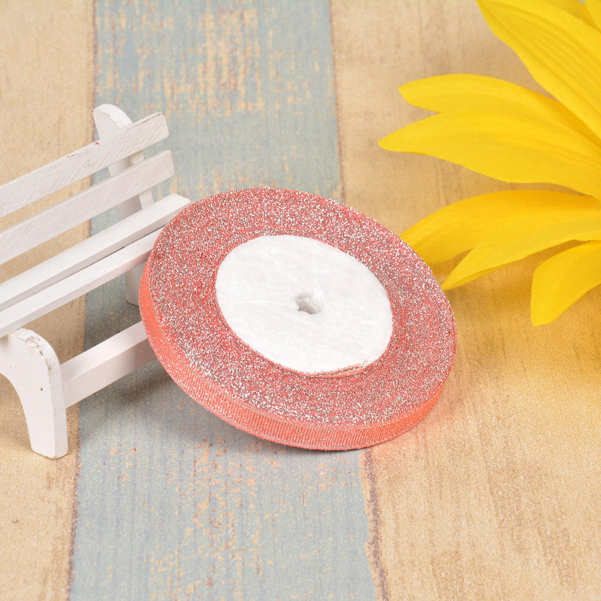 1cm Oignon vert coloré avec 3 points Ribbon Bow Gold Silk Argent Polyester Ribbon
