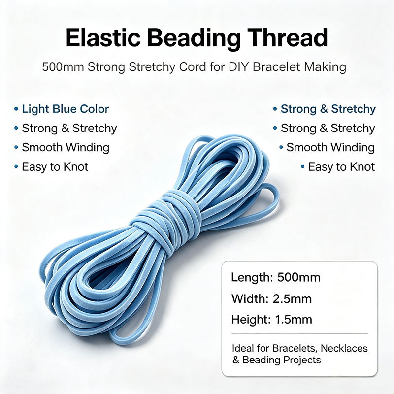 500mm Suede cordon élastique de perles doux chaîne en cuir faux pour bricolage bracelet collier Hangin