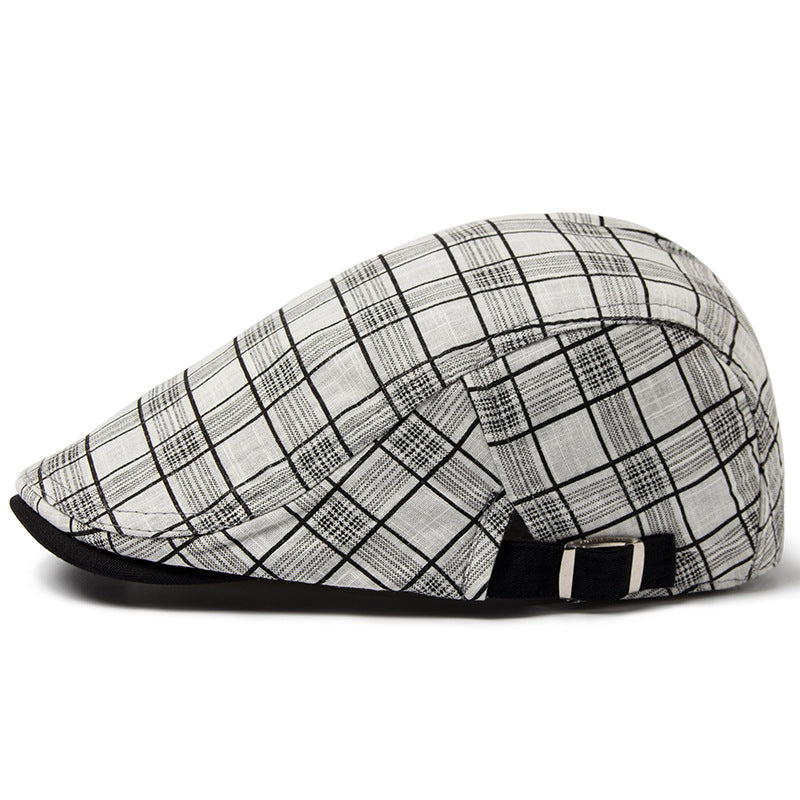 Hommes Plaid Été léger Beret