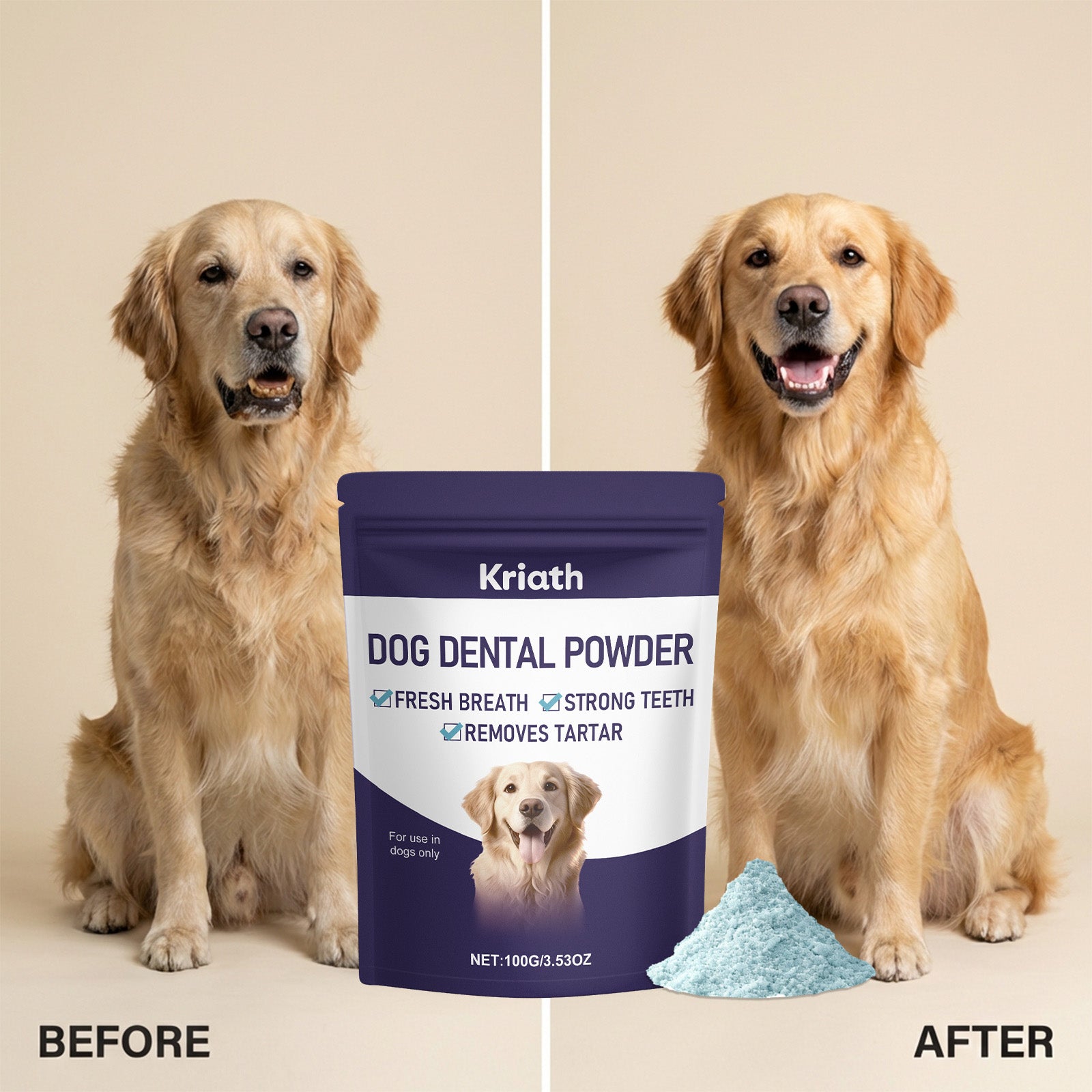 Poudre de dents pour chiens