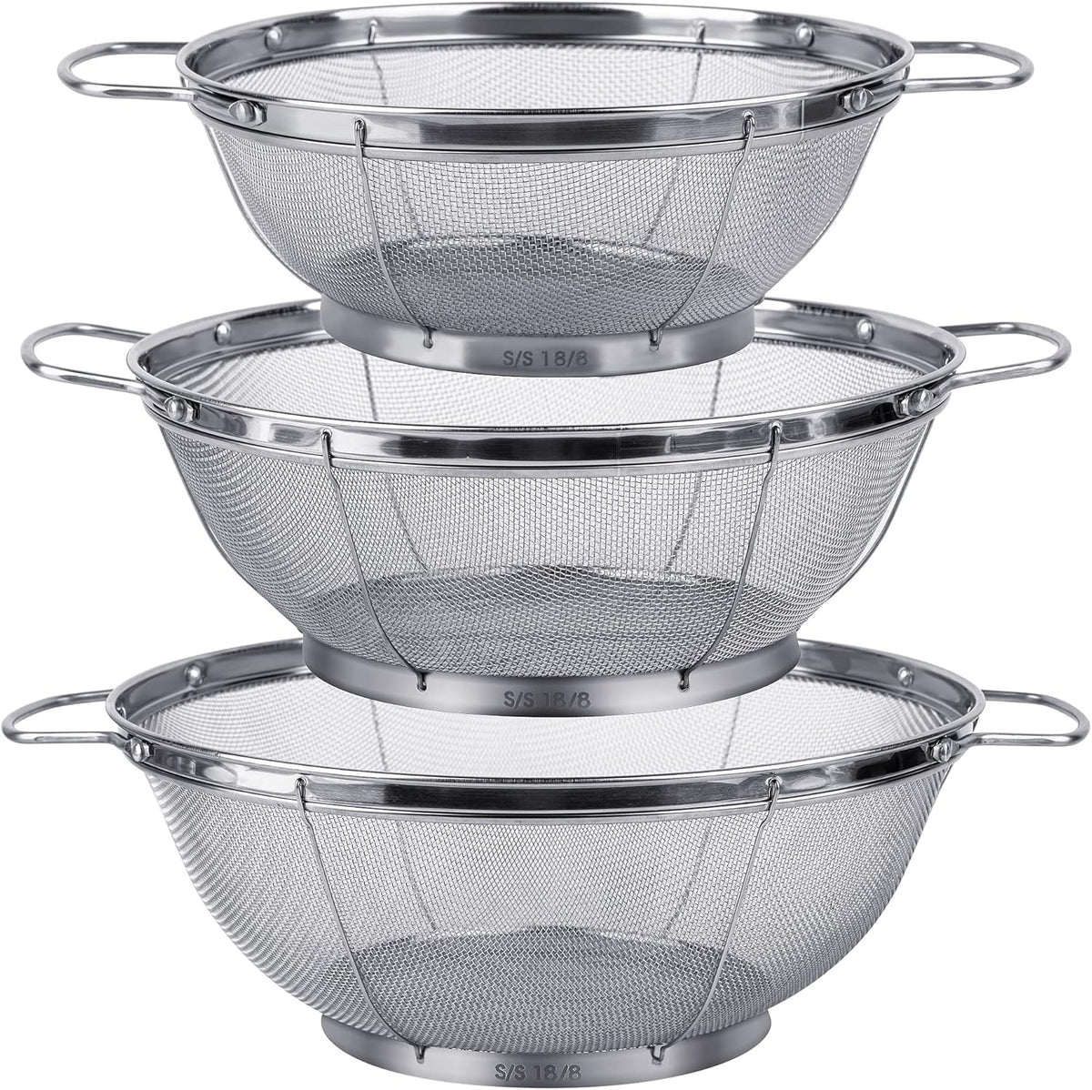 3 Pack Sieves de calandre en acier inoxydable
