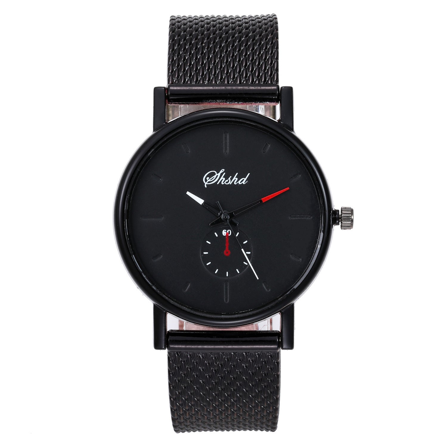 Mesh Ceinture en acier tissé Montre Quartz