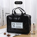 Miroir en cuir cosmétique sac-noir-24 * 19 * 12cm-1 pièce