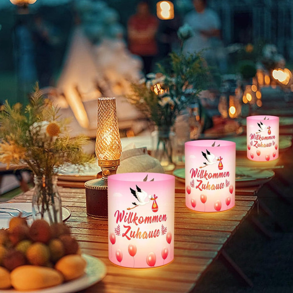 Ensemble de 12 Lanternes Décorations de table: Accueil Bienvenue