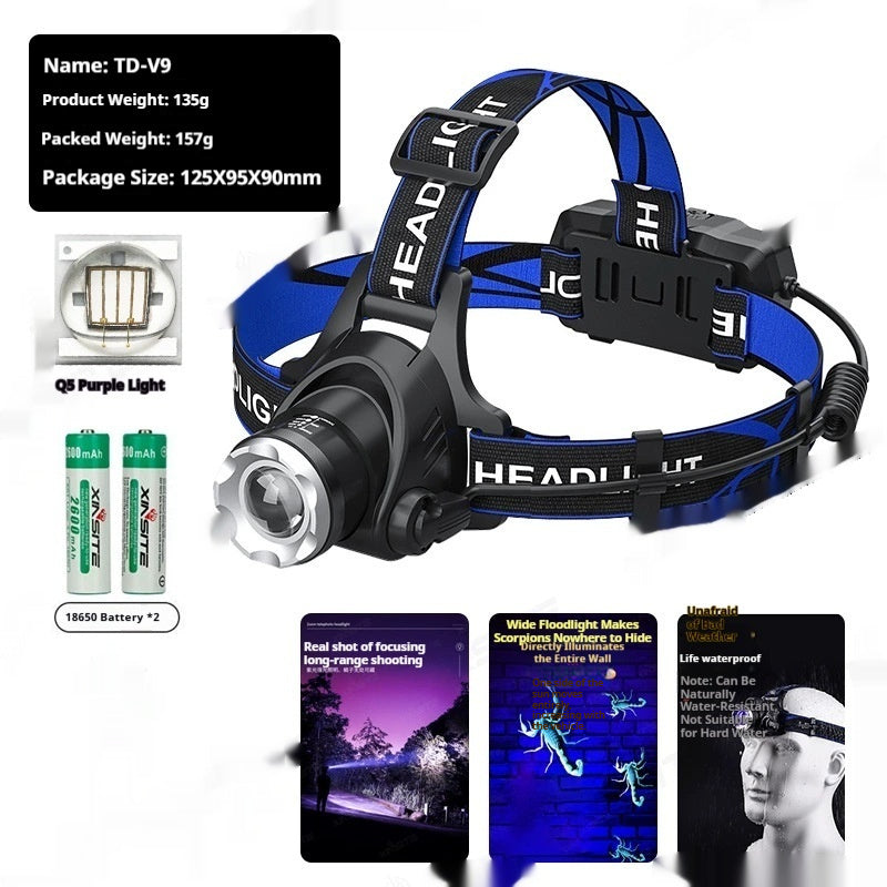 Outdoor Mountaineering Head-Mounted LED Headlamp