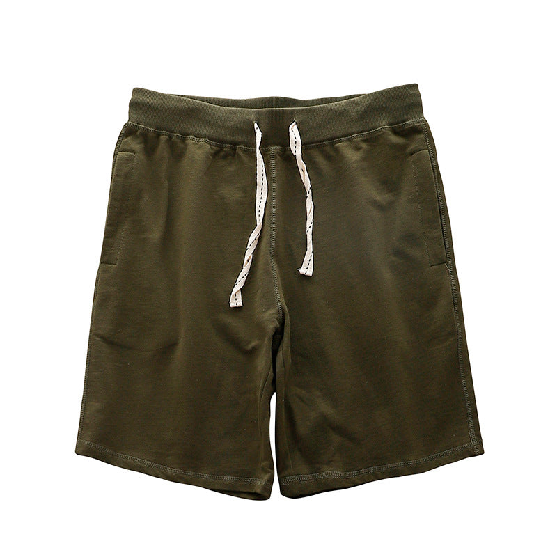 Lose Outer Wear Khaki Solid Color Casual Short homme