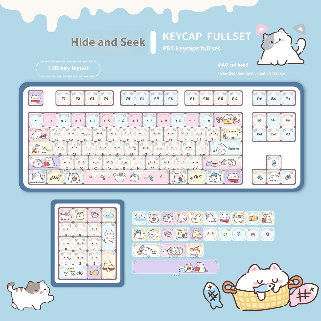 Thème personnalisé Sublimation cinq faces PBT Clavier mécanique personnalisé