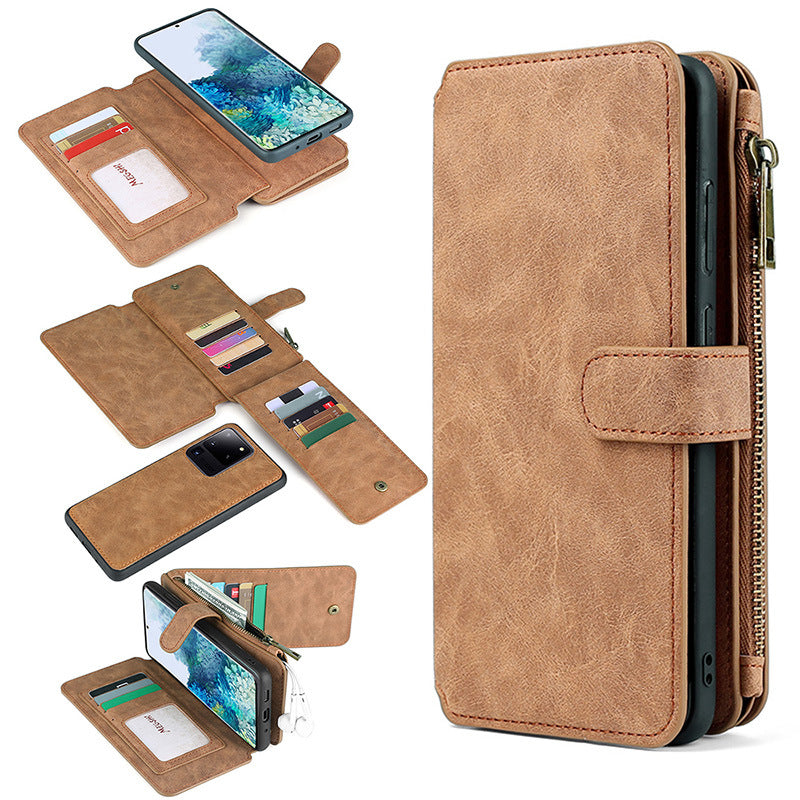 Leather Case Card Multi-fonction Mobile Phone Bag