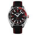 Cadran rotatif Montre Outdoor Casual Business imperméable Bracelet en cuir Quartz pour hommes