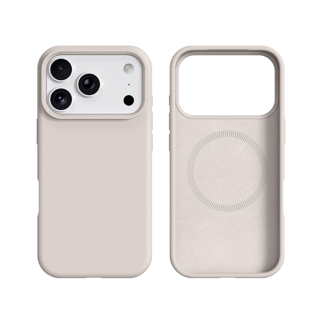 Boîtier de téléphone en silicone liquide avec fixation magnétique intégrée