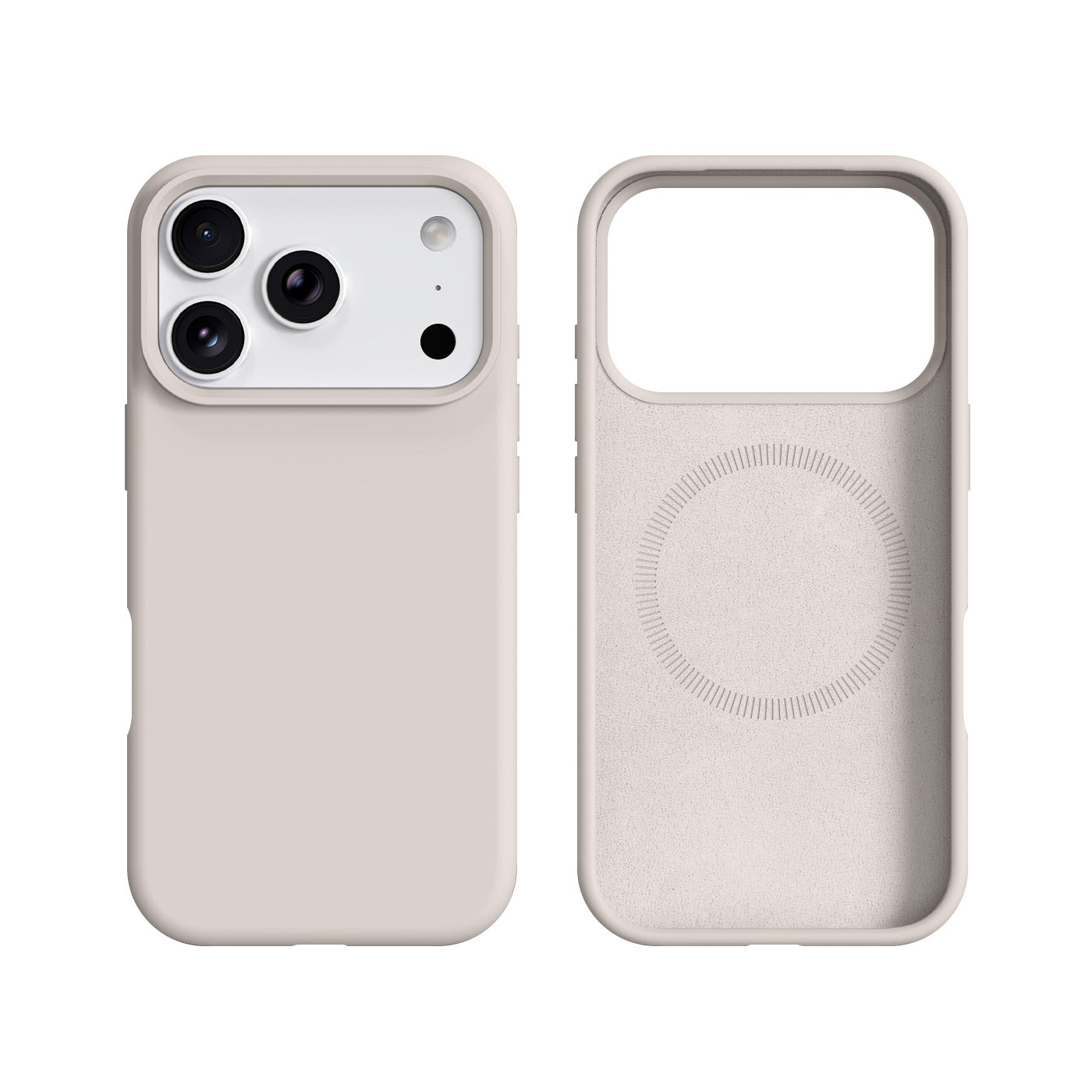 Boîtier de téléphone en silicone liquide avec fixation magnétique intégrée