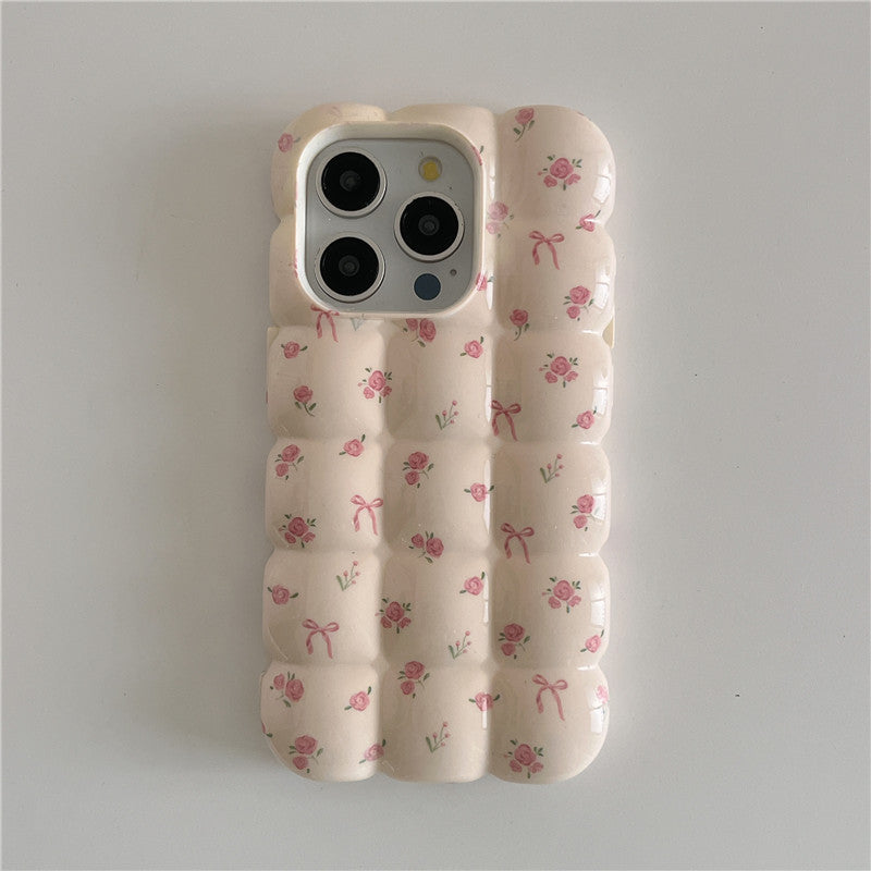 Modèle floral Egg 3D Waffle cas téléphone