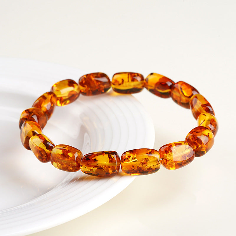 Bracelet d'ambre en forme de glace naturelle en style libre