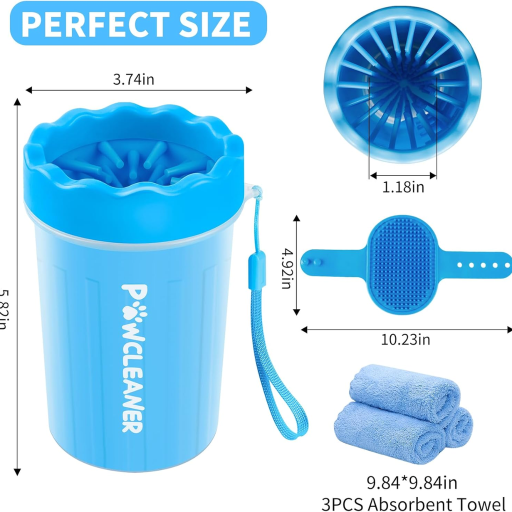 Professionnel 7 en 1 Nettoyeur de patte pour chiens et chats comprend 1 rondelle de patte portable 1 bain