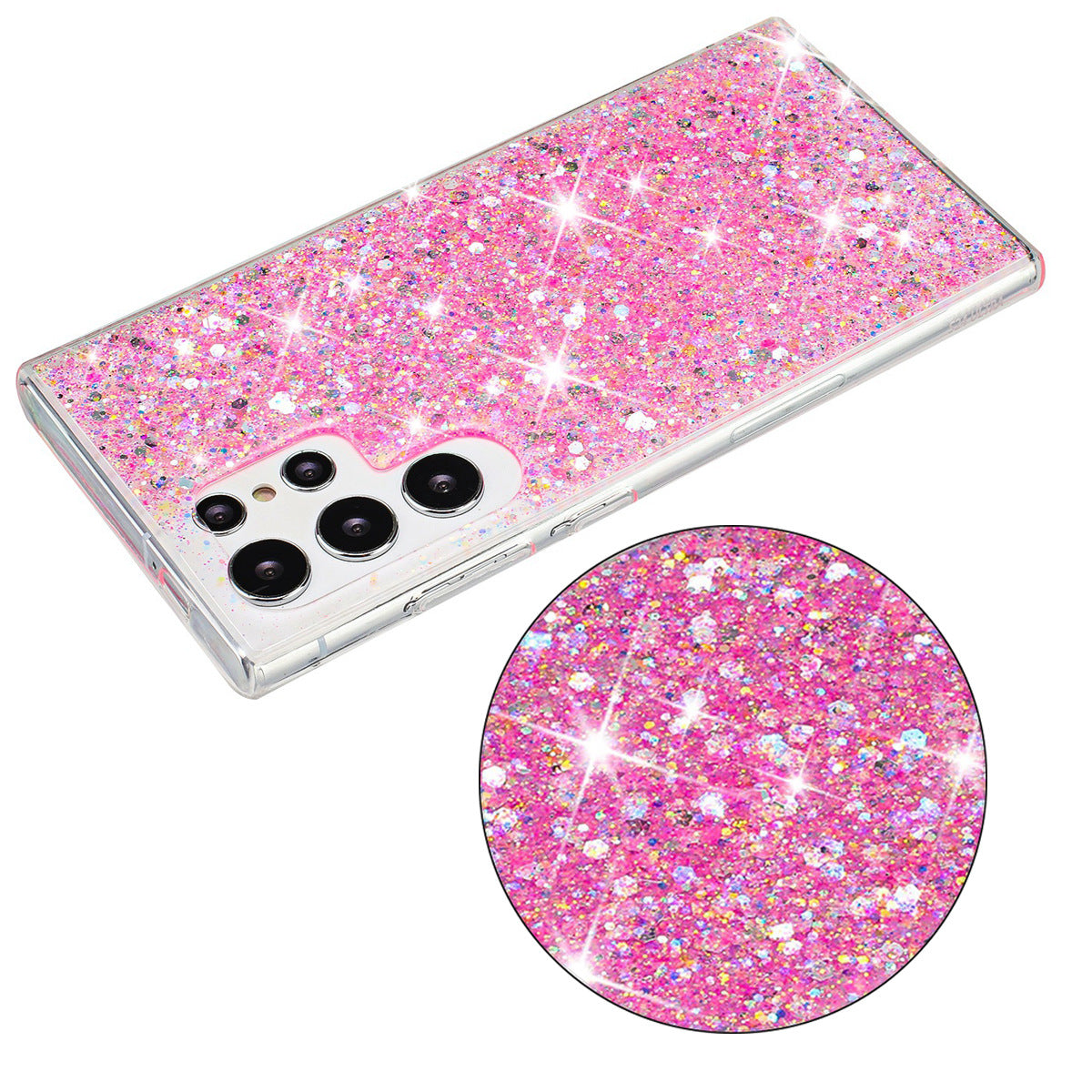 Étui téléphonique de paillettes en poudre étoilée Sky Shimmering