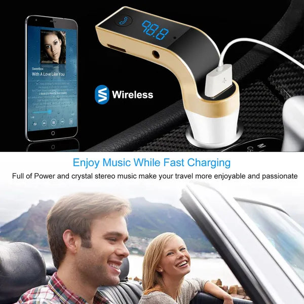 Chargeur USB sans fil d'émetteur FM de voiture sans fil Call MP3 Player MMC Card Reading Aux-in