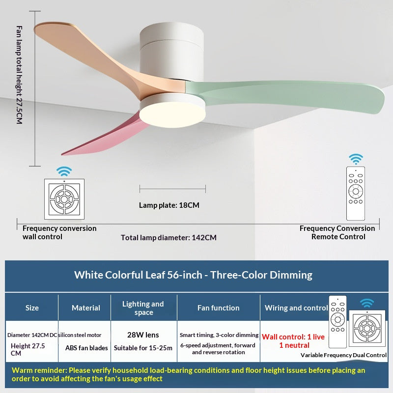Feux pour ventilateur de plafond intégré simple et moderne à usage domestique