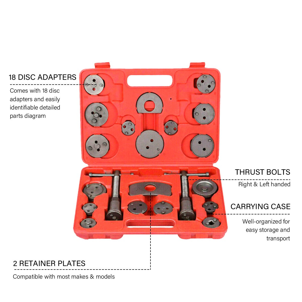 23x Ensemble d'outils de recul du vent de frein à étrier à piston de voiture universelle