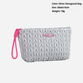 Sac cosmétique-Trois dimensions vignes et plis-Argent-26 * 6 * 14cm-Nylon-1 pièce