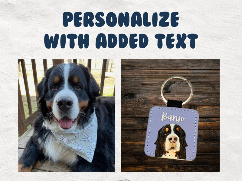 Porte-clés personnalisé pour animaux de compagnie photos petit pendentif