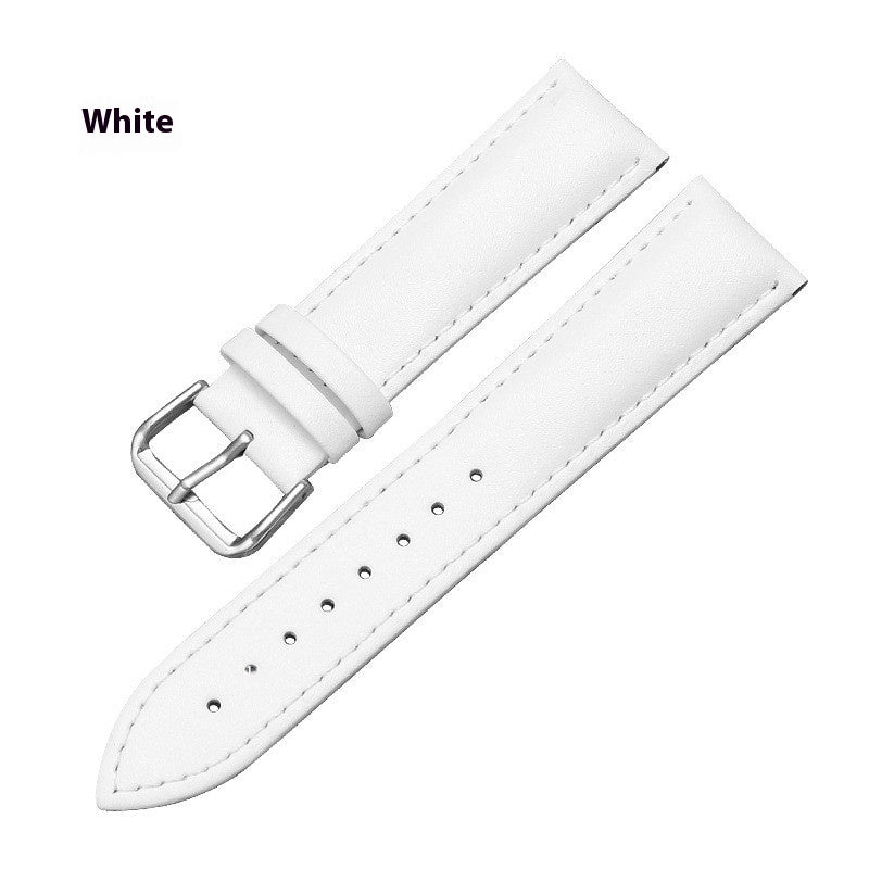 Bracelet de montre en cuir véritable polyvalent et minimaliste