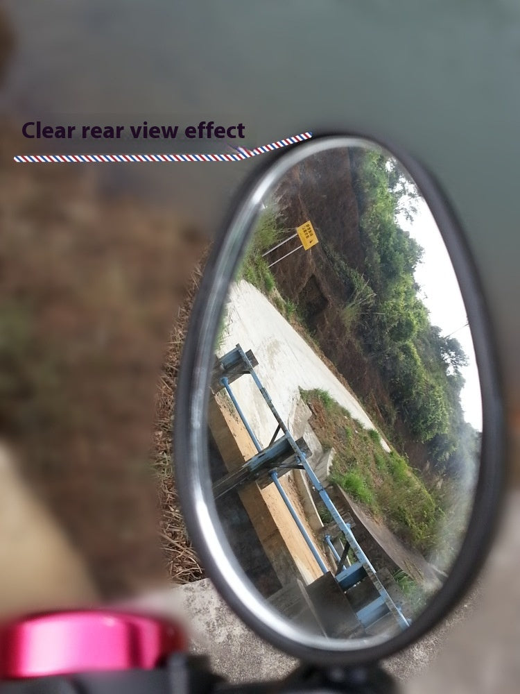 Rétroviseur en verre de vélo miroir 360 degrés rotatif réflecteur sécurité fixation de vélo
