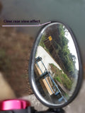 Rétroviseur en verre de vélo miroir 360 degrés rotatif réflecteur sécurité fixation de vélo
