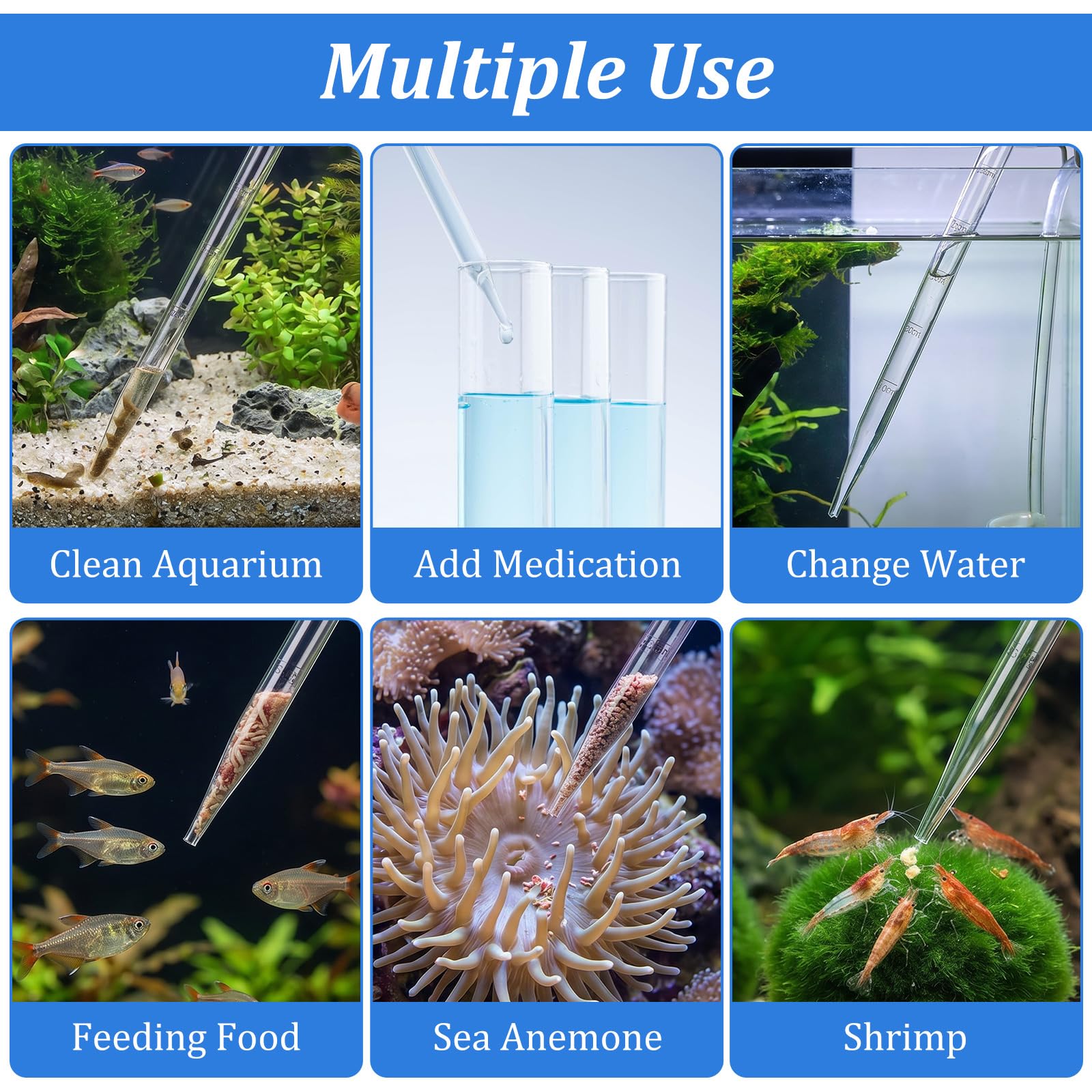 27.7in Extra Long Turkey Baster pour Aquarium 50ml Baster Syringe Aquarium Water Changer Si