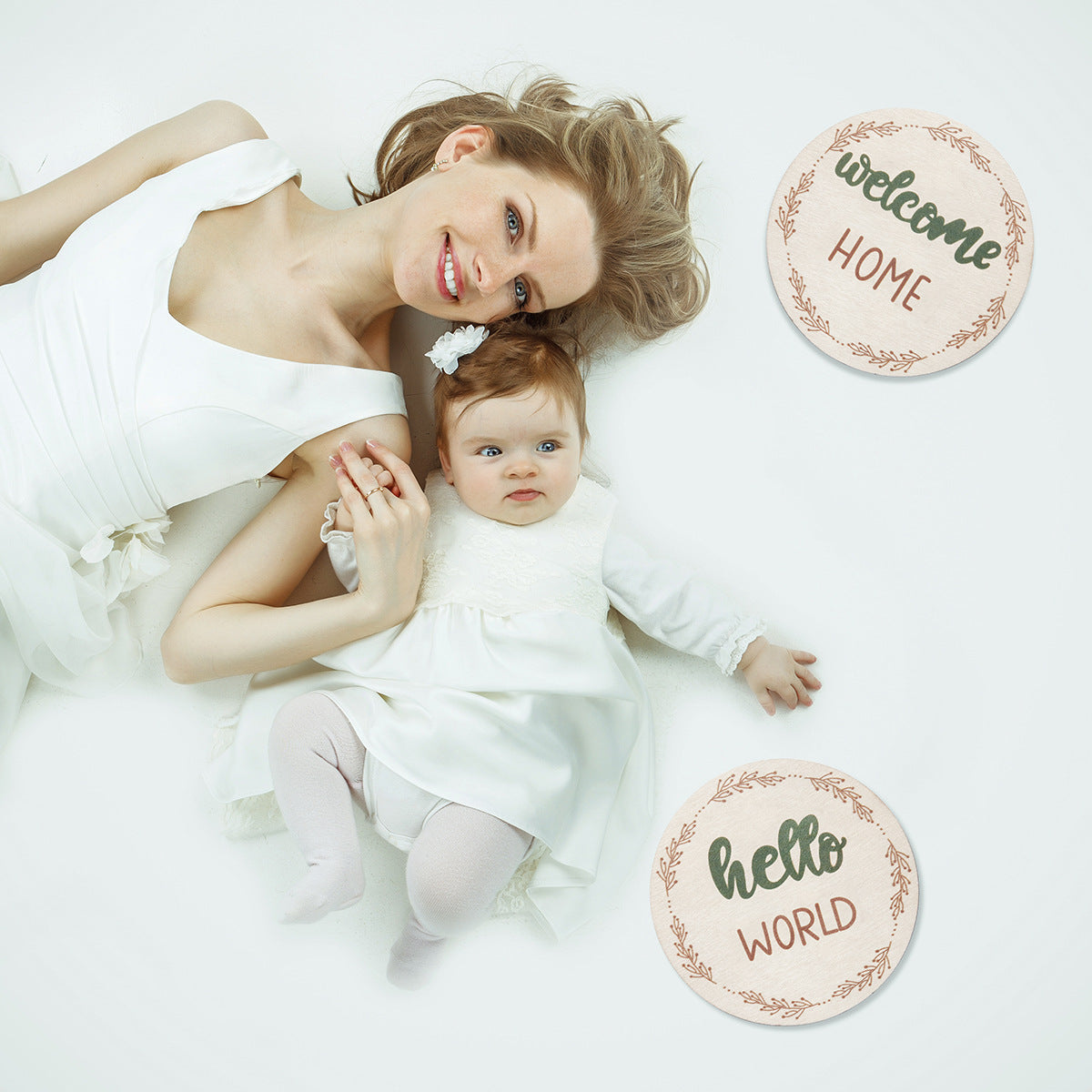 Baby mensuel Milestone Card bois Board
